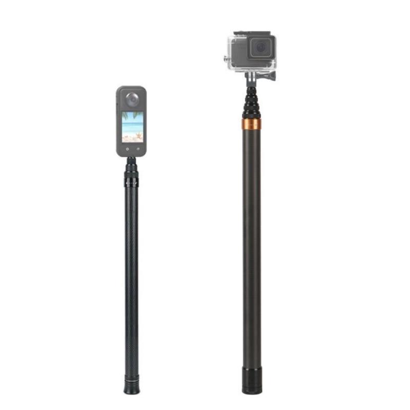 Invisible Selfie Stick for Outdoor Sport Camera Carbon Fiber Extendable Action Camera Selfie Rod Invisible Selfie Stick