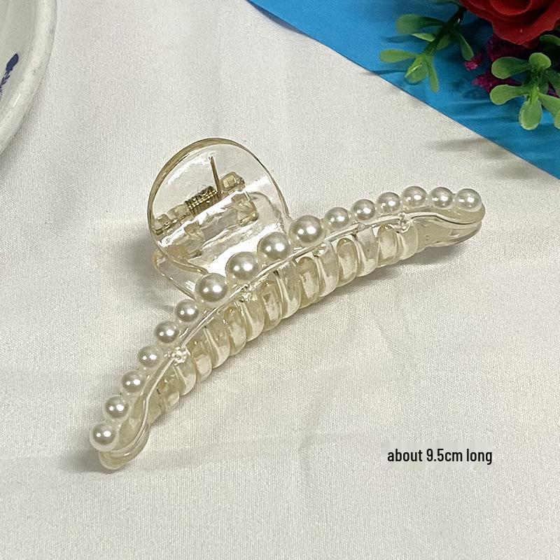 

Заколка-краб для хвоста с жемчугом для причесок и аксессуар для волос