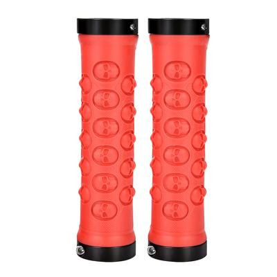 Bicycle Cycling Handle Bar Anti Slip Grips Lock On Mountain Bike Handlebar Grips(red)