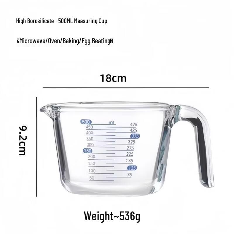 Xihe High Borosilicate Glass Measuring Cup with Handle