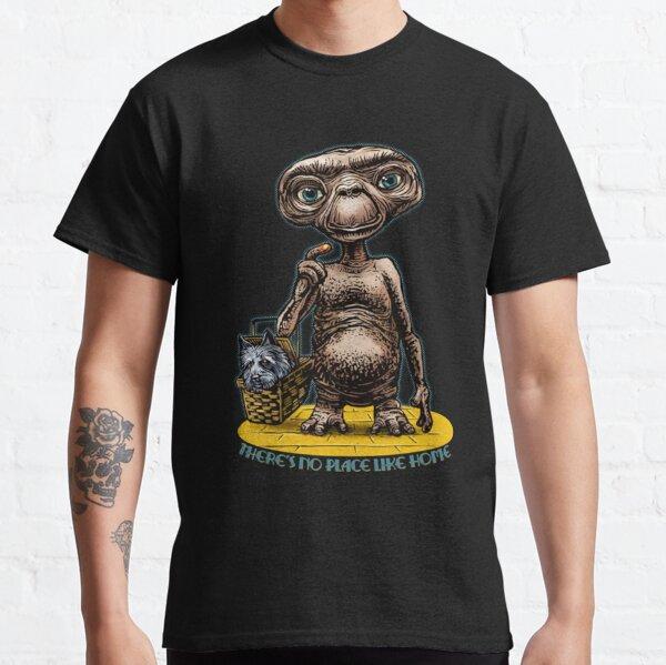 Novelty ET The Extra Terrestrial E.T. T-Shirts for Men Crewneck 100% Cotton T Shirt Short Sleeve Tee Unique Clothes for Male