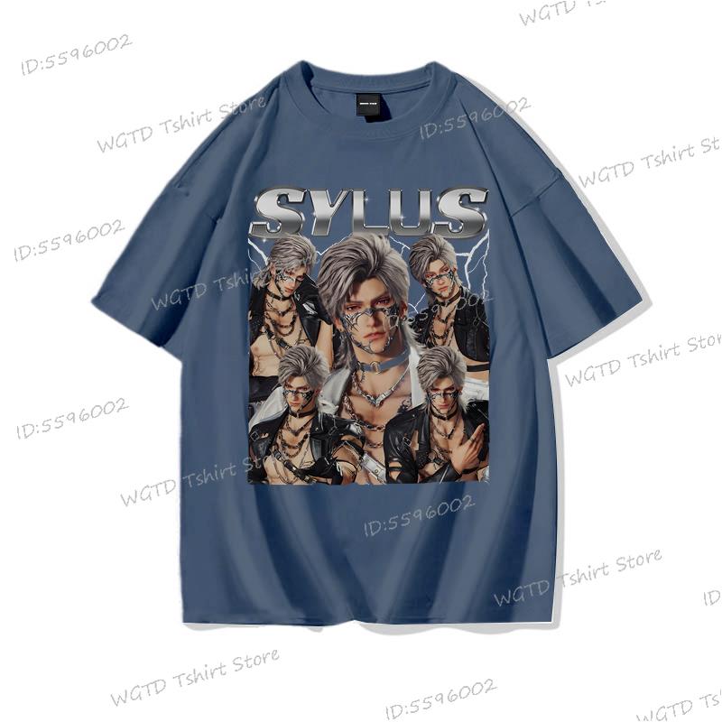 Sylus Love and Deepspace Cotton T-Shirt Vintage Streetwear Women Men Clothing Harajuku Y2k Short Sleeve Tee Loose Soft Tee Shirt