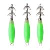 3 Pieces Luminous Squid Jig Hooks Freshwater Saltwater Fluorescent Lures 12cm Glow In The Dark