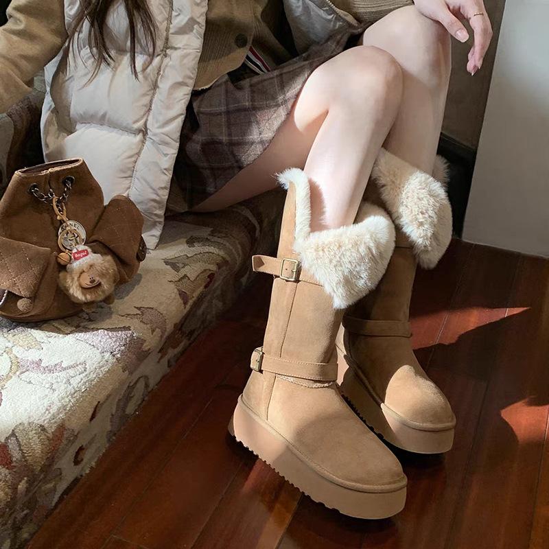 2026 Winter New Thick Bottom and Velvet Thick Tall Snow Boots for Women