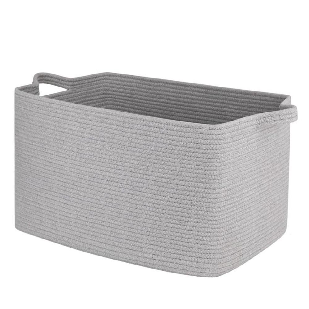 NEW 15x10x9 Inch Cotton Rope Basket Large Capacity 22L Laundry Basket Storage Woven Storage Bin for Living Room