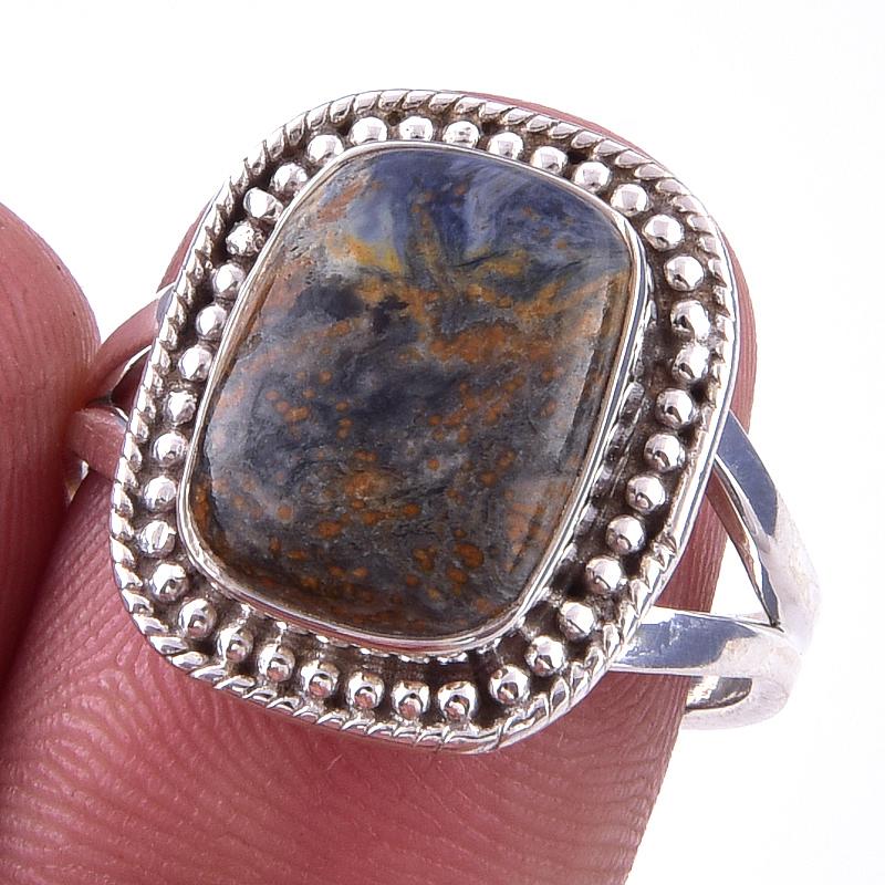 

Natural Pietersite Gemstone Handmade 925 Solid Sterling Silver Ring S.7.5 u6m89