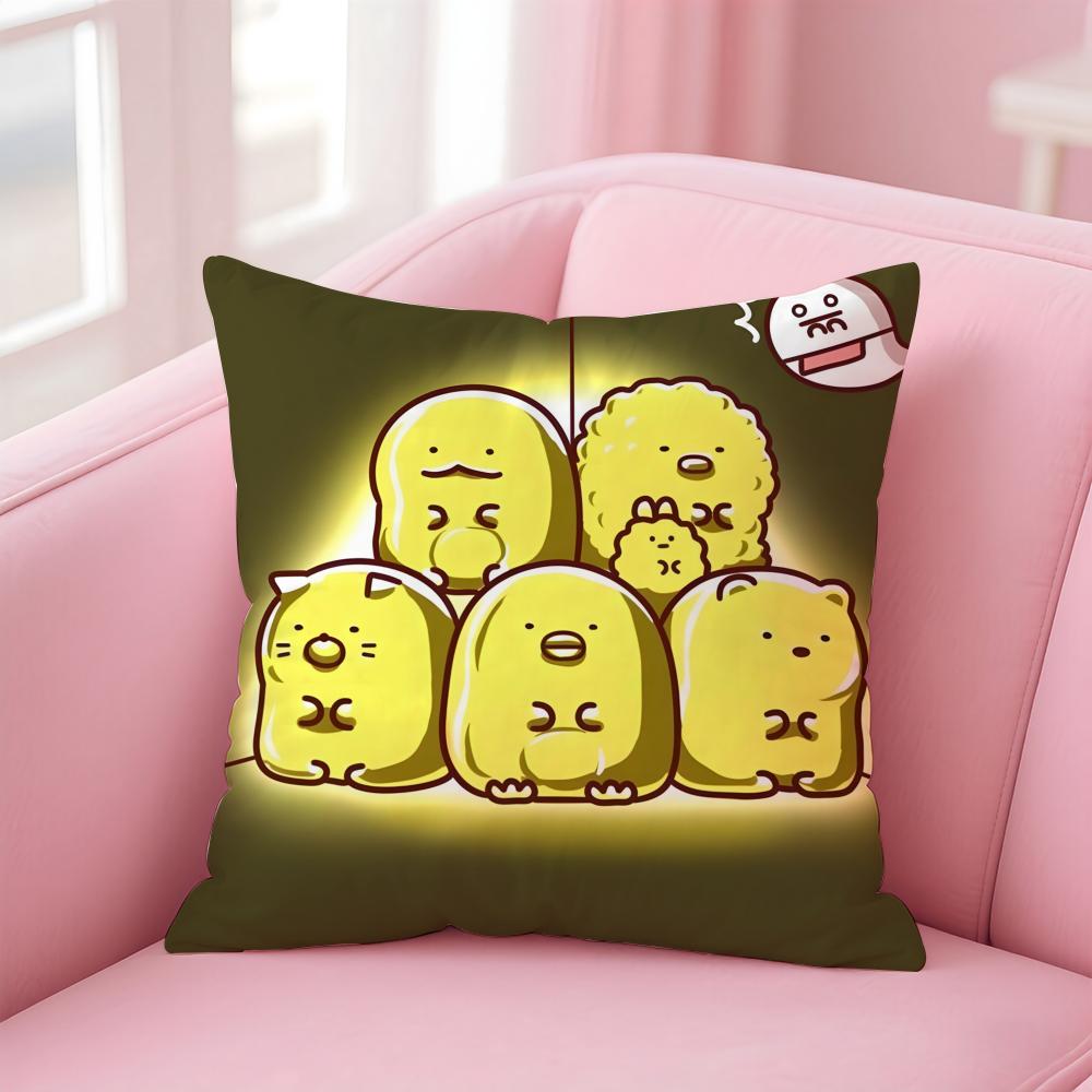 Cute Cartoon Anime SumikkoGurashiS Cushion Cover Pillow Case Soft Skin Friendly Fabric  Concealed Zipper