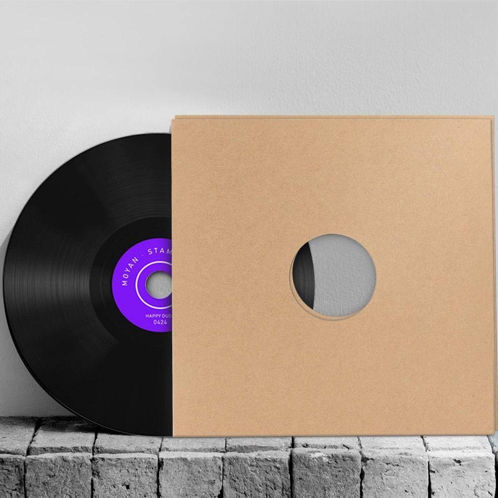 New 7/10/12 Inch Vinyl Record LP Jackets Kraft Paper Brown Cardboard Vinyl Record Covers Blank Album Jackets