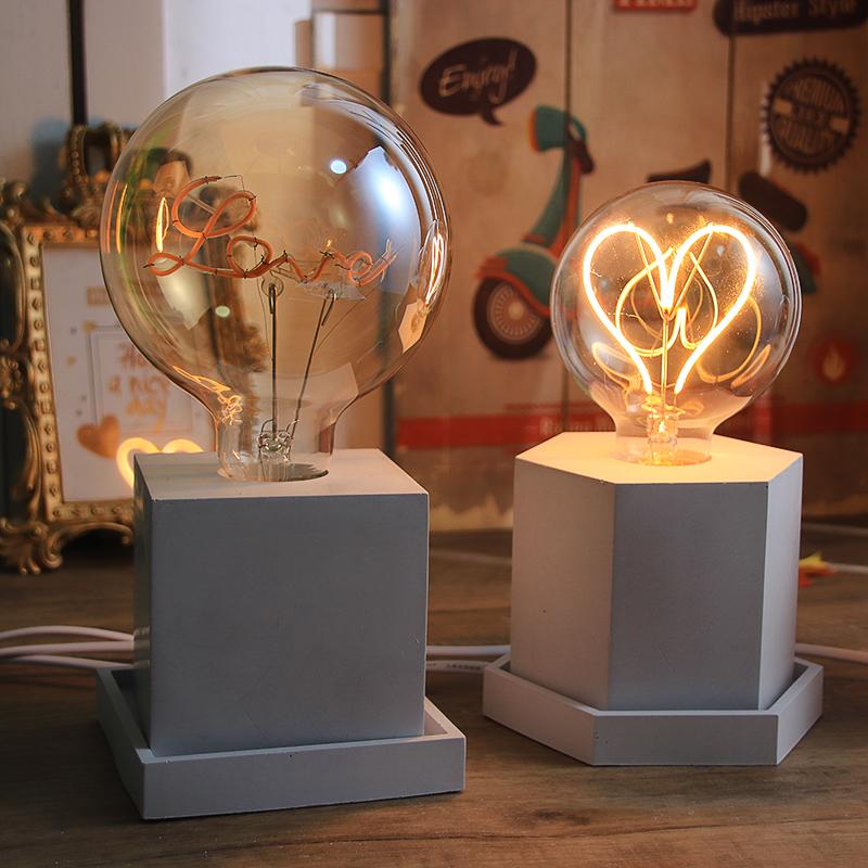 1PC Incandescent Lamp Holder Silicone Mold DIY Cement Epoxy Resin Lamp Socket Bedside Bulb Bracket Gypsum Silicone Molds 2024 New