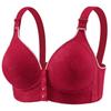 Front Button Middle-aged and Elderly Lingerie Women's Beautiful Back Without Steel Ring Vest Style New Fixed Cup Large Size Thin Bra