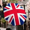 Vereinigtes Königreich Nationalflagge Union Jack Aufdruck Automatischer Faltregenschirm Wasserdicht Winddicht Kompakter Reise-Regenschirm