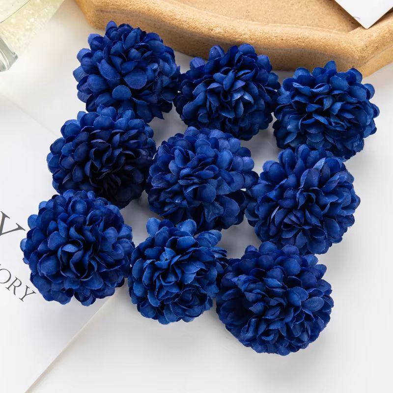 100PCS Artificial Hydrangea Flowers Wedding Home Party Room Decoration Christmas Candy Box Fake Silk Scrapbook Plants