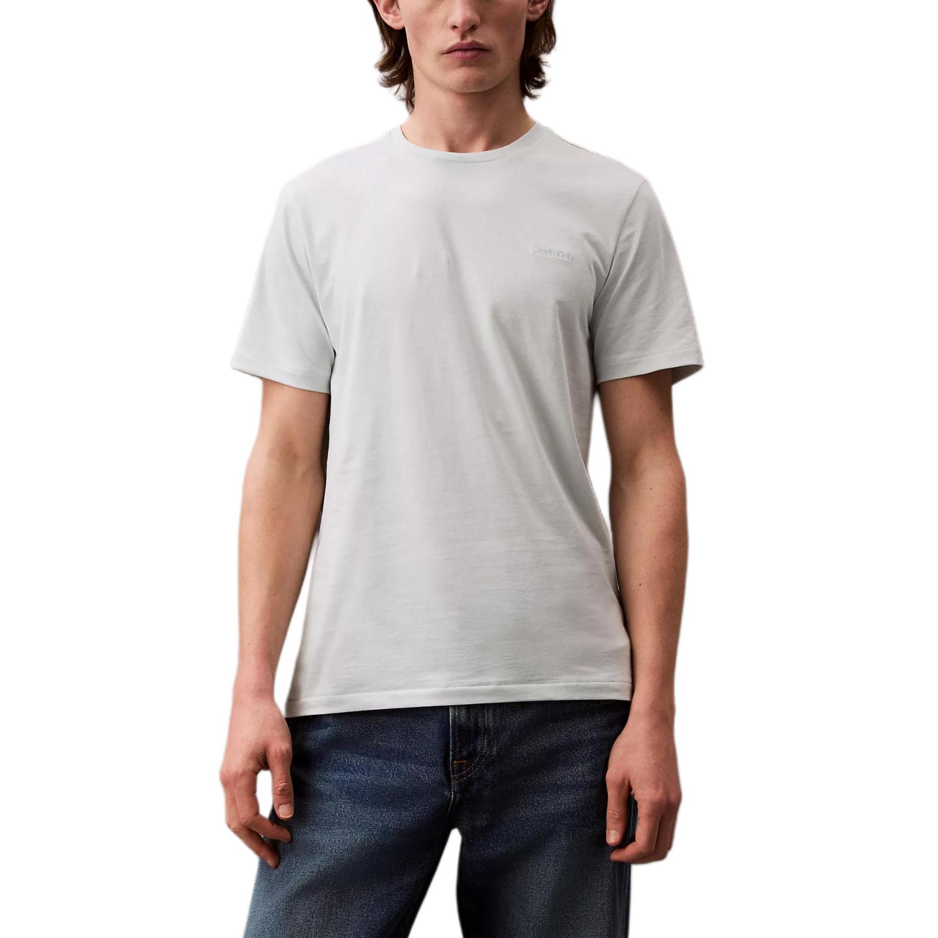 

Calvin Klein Soft Casual Comfortable Crew Neck Short Sleeve T-Shirt Men Tops Light-Green 40BC238-064 M