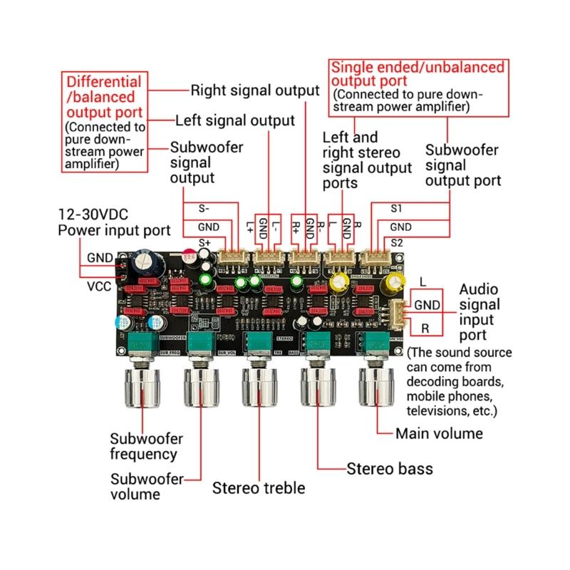 High Quality PRO1 HIFI Preamp Tone Board With Precise Tone Adjustment JRC2068D Chip for Personalized Sound Effects