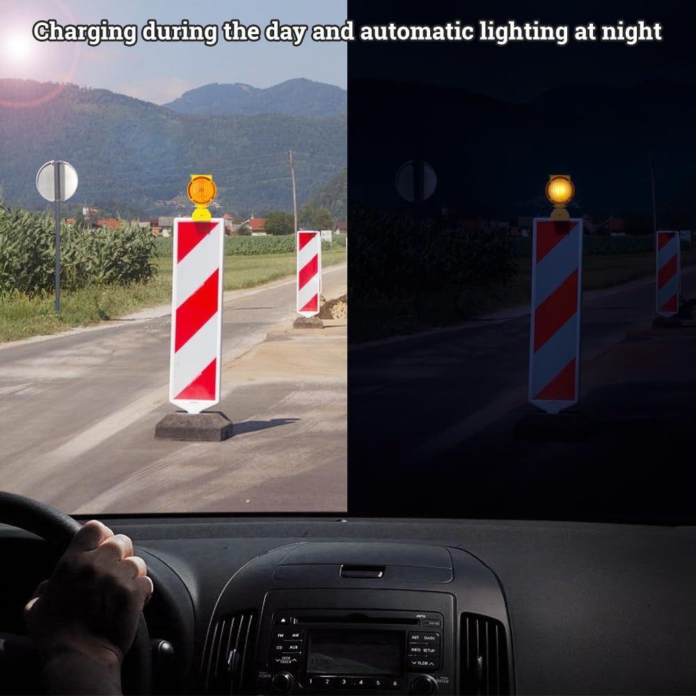 Energy Saving LED Strobe Construction Light Solar Power Solar Barricade Warning Light Outdoor