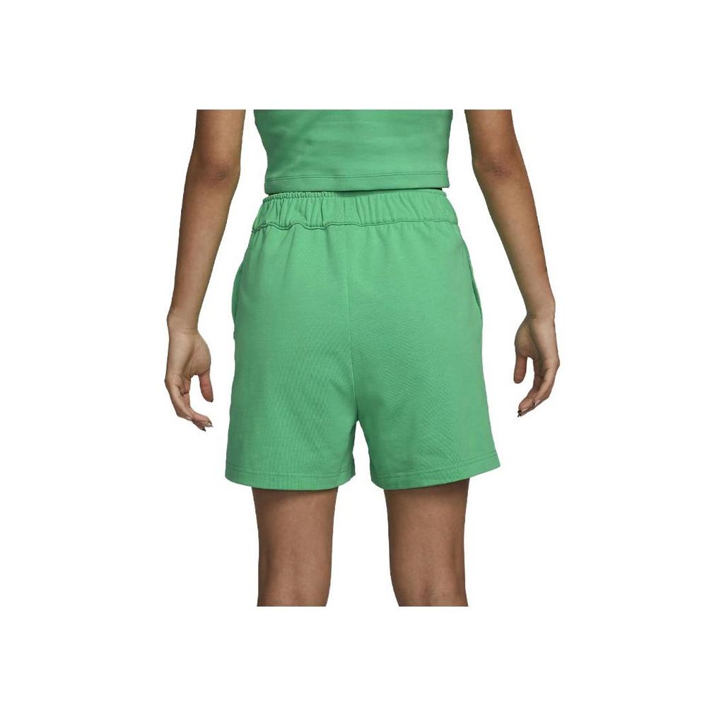 Nike Logo Solid Color High-Waisted Shorts Women Shorts Green DM6729-363