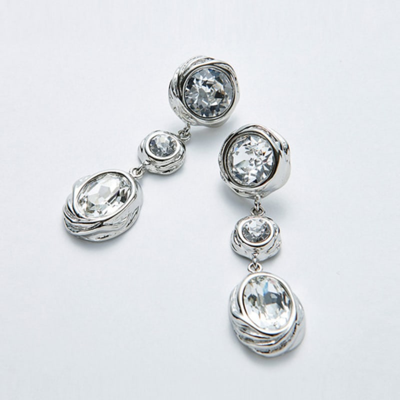 FEVERISH Savage Drop Statement Earrings Silver