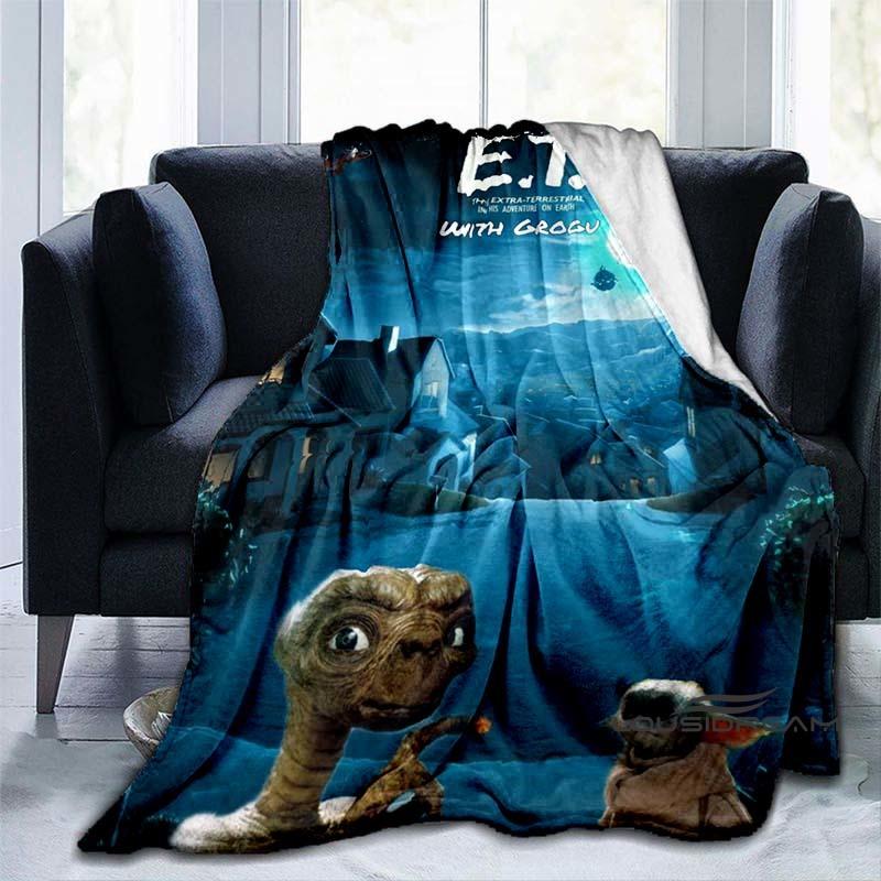 Hora del este. La Manta de Ciencia Ficción Extraterrestre—Ideal para el Hogar, Dormitorio, Sofá, Oficina, Senderismo, Siestas y Como Regalo Navideño