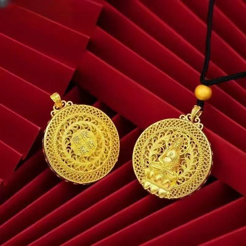 Golden Amitabha Buddha Unisex Pendant - High-End Versatile Style