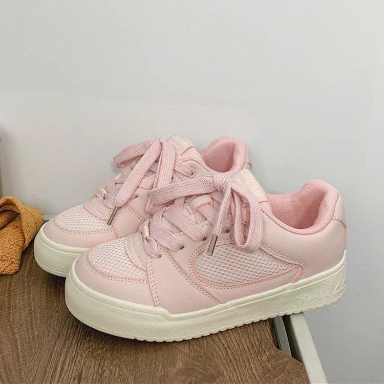 

Women s Niche Pink Skateboard Shoes - Versatile, Original 2025 Spring Mesh, Breathable White Casual Sports Footwear. 40 світло-синій колір