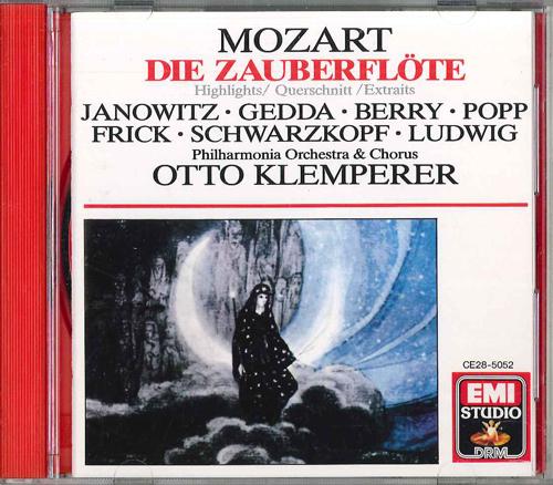

CD OTTO KLEMPERER - Die Zauberflote -highlights- CE285052 EMI Japan Classical Used