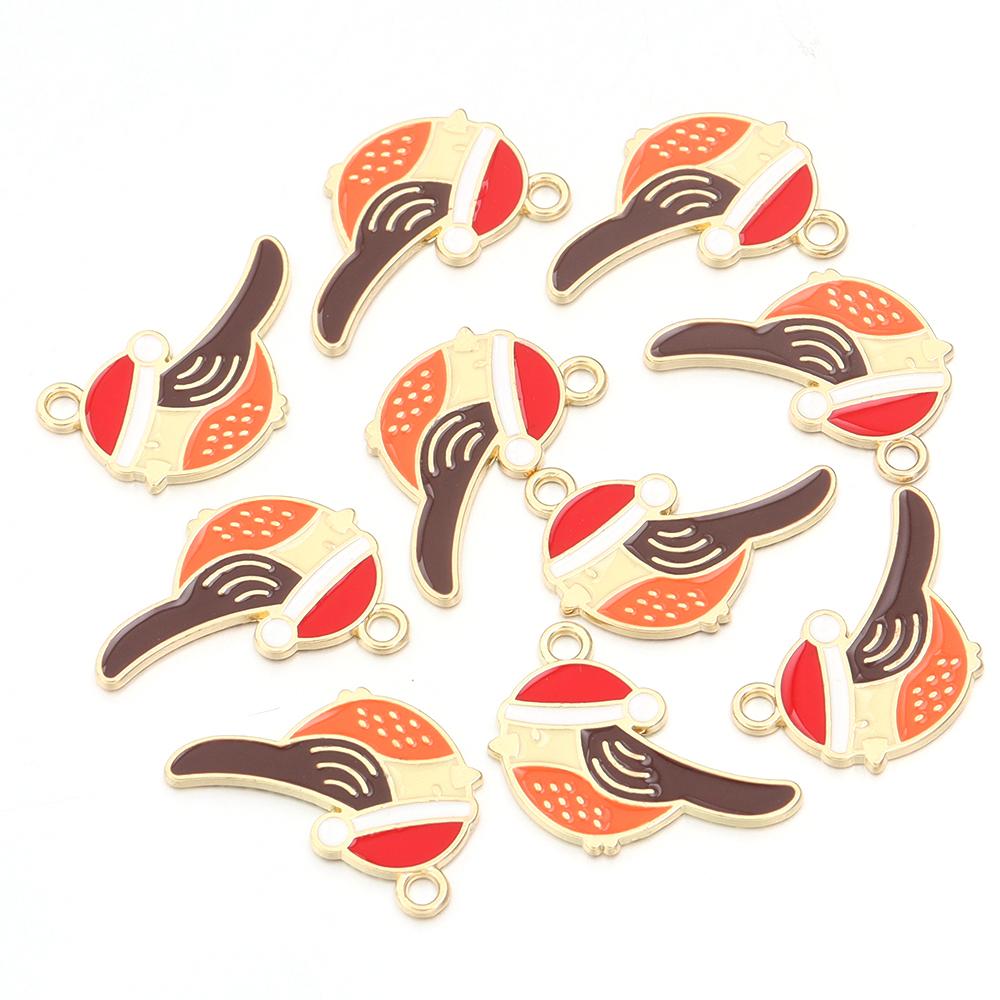 10Pcs Alloy Bird Series Charms Color Cute Dripping Oil Pendant Bead DIY Bracelet Necklace Keychain Jewelry Making Accessories