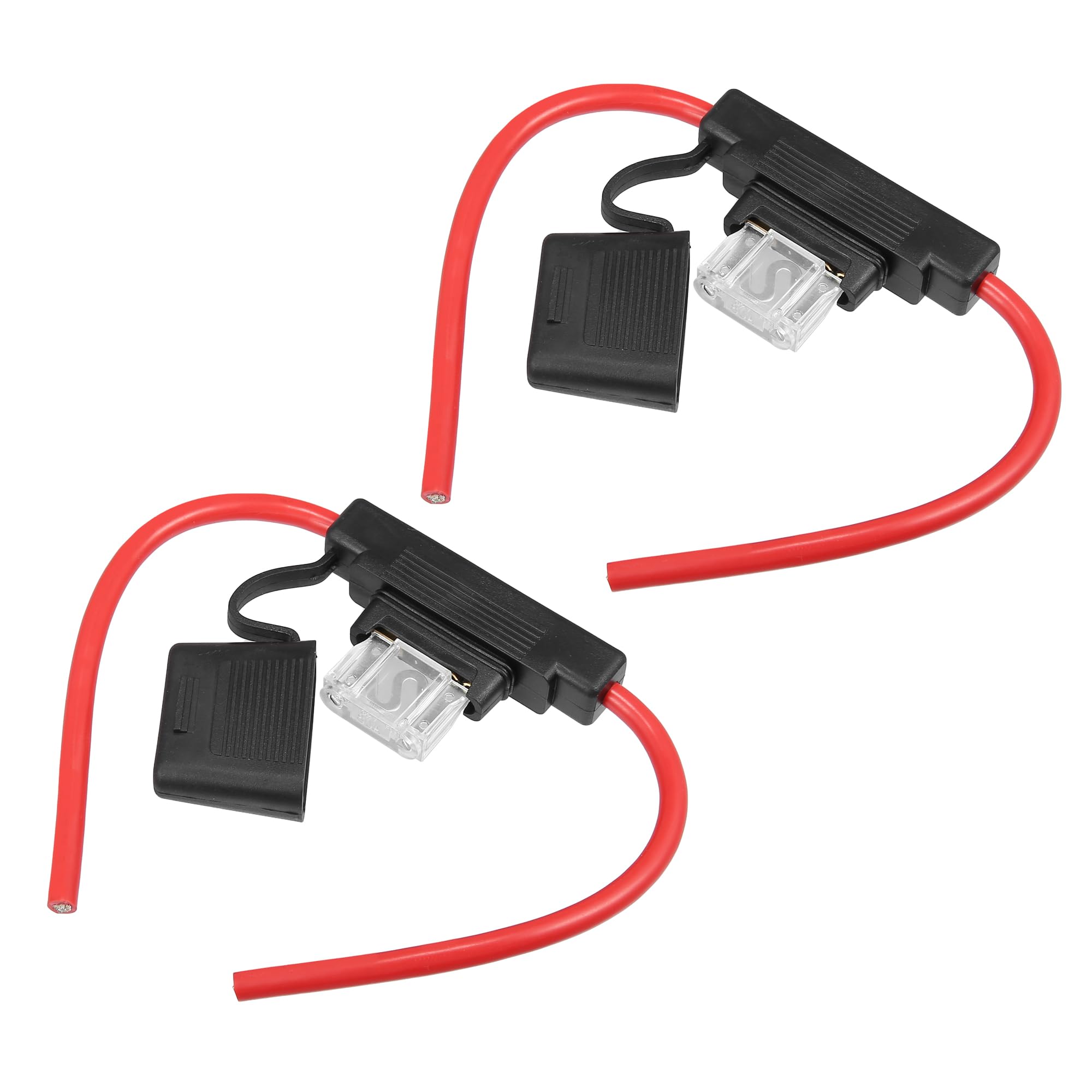 

uxcell Car Inline ATC Style 80A Large Fuse Holder DC 8 Gauge 2 Set 80A чёрный