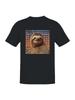 Retro Futuristic Sloth Grid Men's T-shirt