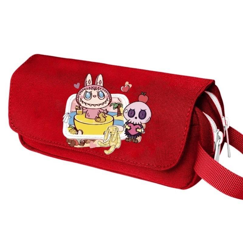 New Large-capacity Double-layer Handheld Pencil Bag for Primary and Secondary School Students