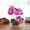 Artificial Butterfly Orchid Bonsai Fake Flower with Tray Home Table Decoration