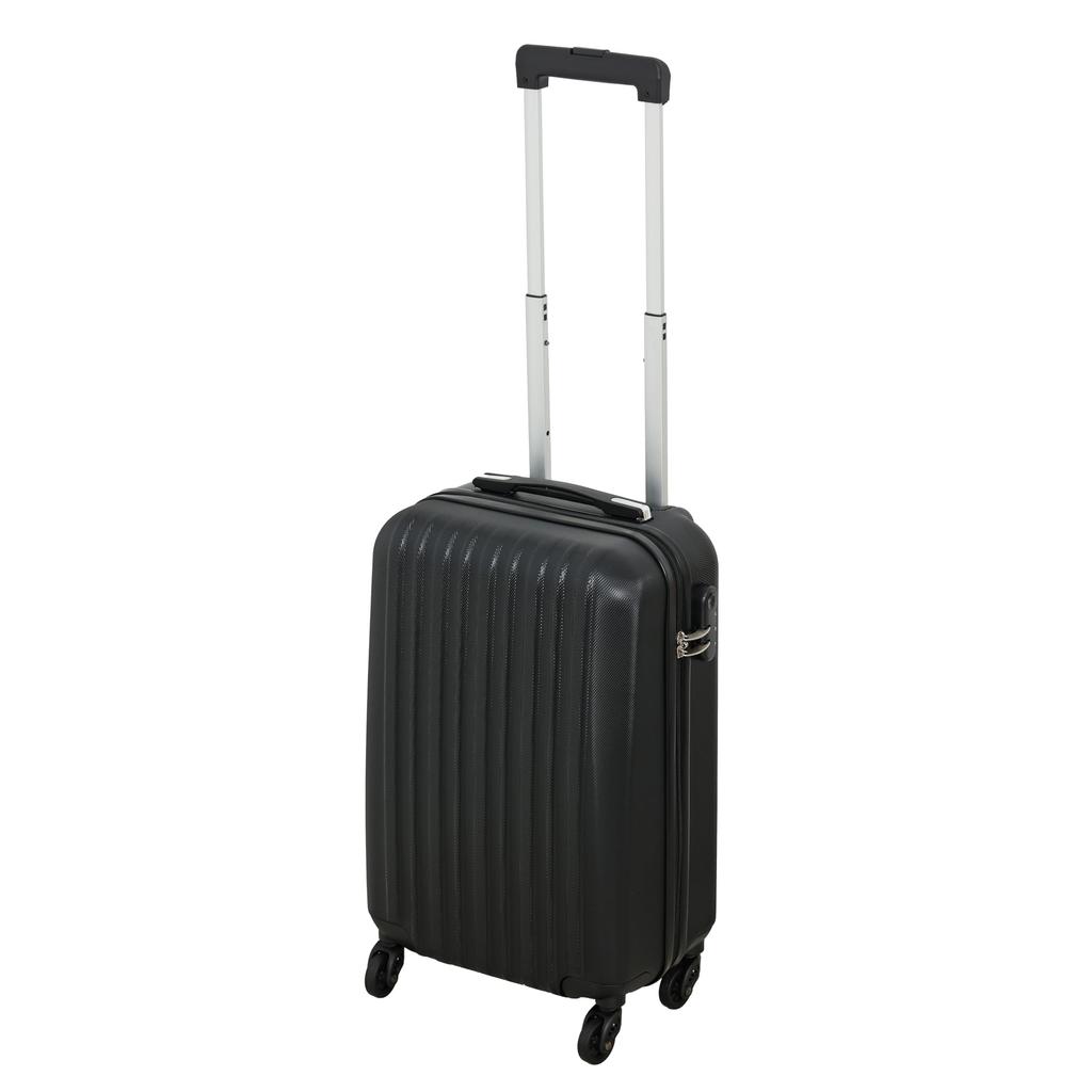 Captain Stag (CAPTAIN STAG) Suitcase, Carry-on Bag, Travel Case, Single Zipper with Dial Lock, Black, Rise UV-56