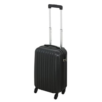 Kapitän Hirsch (Kapitän Hirsch) Koffer, Handgepäck, Reisekoffer, Einzelner Reißverschluss mit Zahlenschloss, Schwarz, Rise UV-56