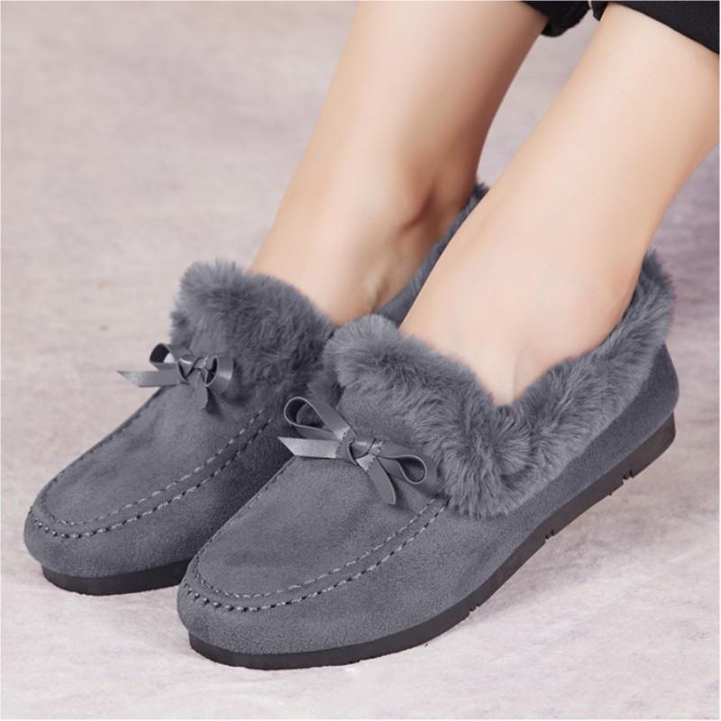 Women's Winter Padded Lightweight Outside Wear Slippers Mom Solid Color Round Toe Low-cut Slippers