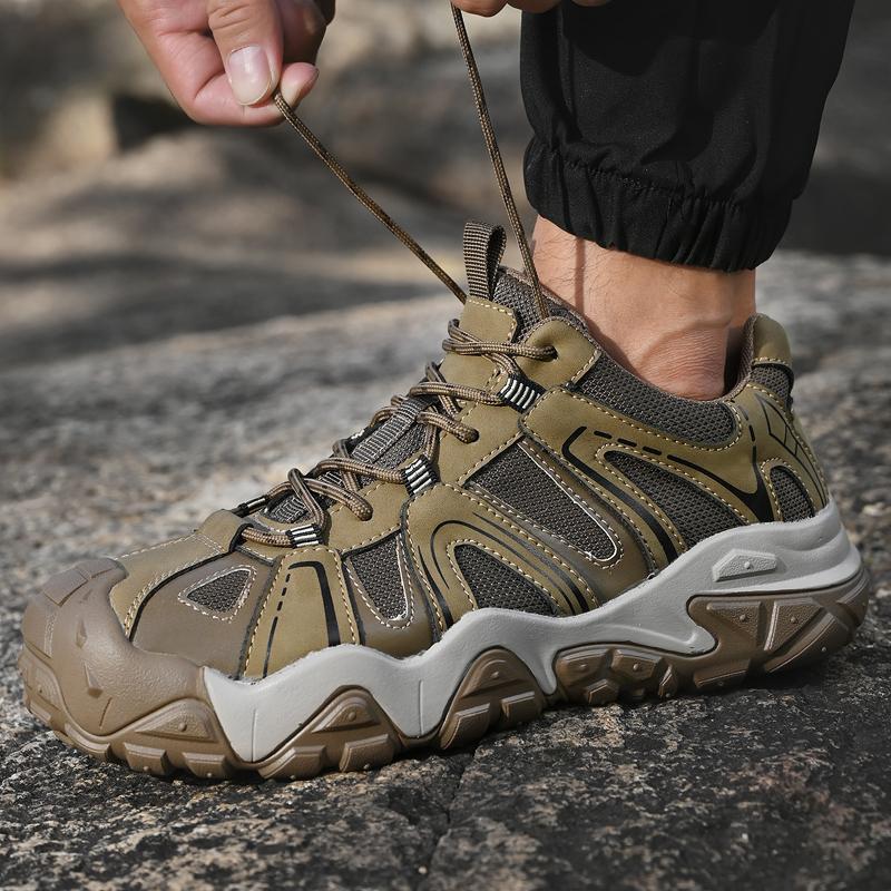 Fashion Comfortable Running Shoes Outdoor Sports Soft Walking Footwear Hiking Shoes Outdoor Mens Sneakers Non-Slip Casual Leather Shoes