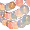 Cotton Ball String Light Waterproof Battery Powered 10/20/40 LEDs Christmas Wedding Halloween Holiday Party Decorative Fairy Lamp
