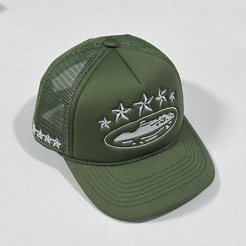 Corteiz CRTZ Five-Star Color Block Mesh Trucker Baseball Cap