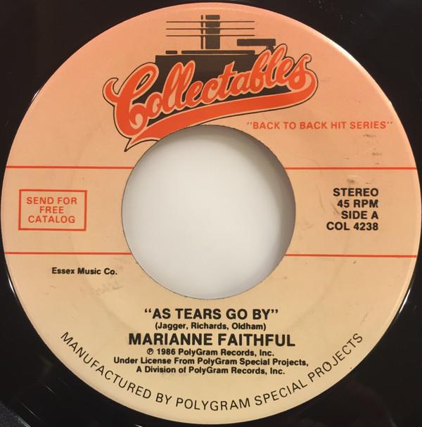 

7inch Record MARIANNE FAITHFULL / THEM - As Tears Go By / Gloria COL4238 Collectables 1986 US Rock Used