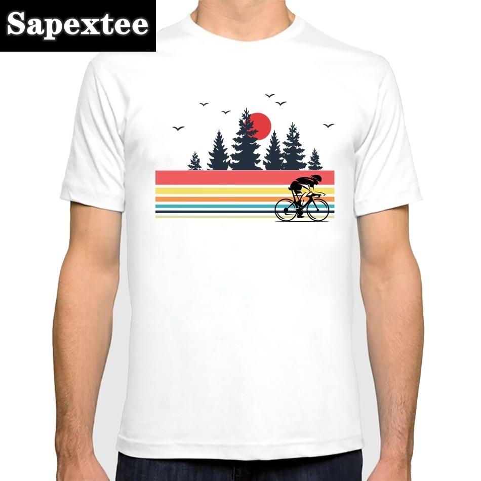 Bicycles MTB Print T Shirt Summer Men T-shirt Downhill Biking Print Casual Heartbeat Stimulation Exercise Male Harajuku Tshirt