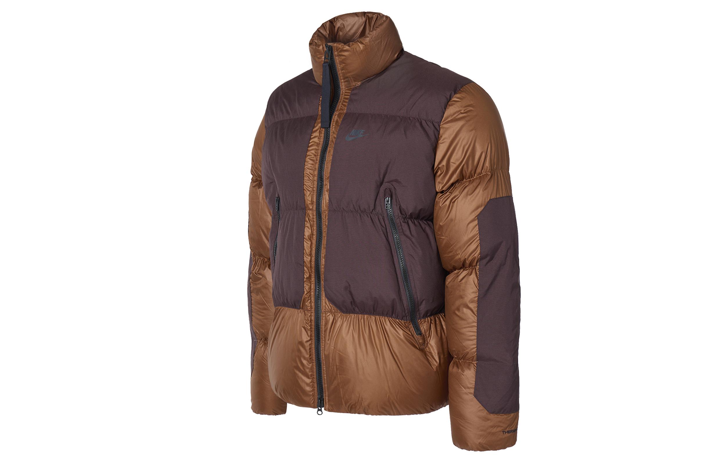 Nike Down Jackets Men s Bronze Stand Collar Moderate Quilted Down Jacket DD6979-204 S