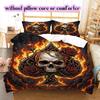 Fire and Death Pattern Bedding Quilt Set Quilt Cover Pillowcase Home Decoration Birthday Gift (1 * duvet cover + 2 * pillowcase, without core)