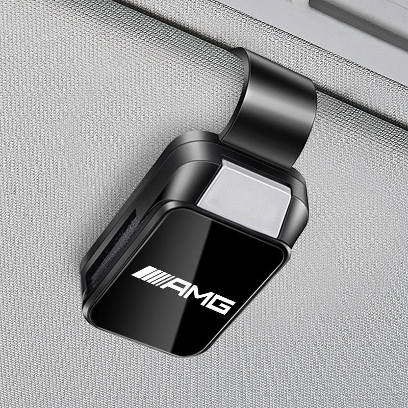 NSY2   Car Stickers Car Eyeglass Holder Glasses Storage Clip Sunglasses Holder with Sponge Protection for Mercedes Benz AMG GLE GLS CLA