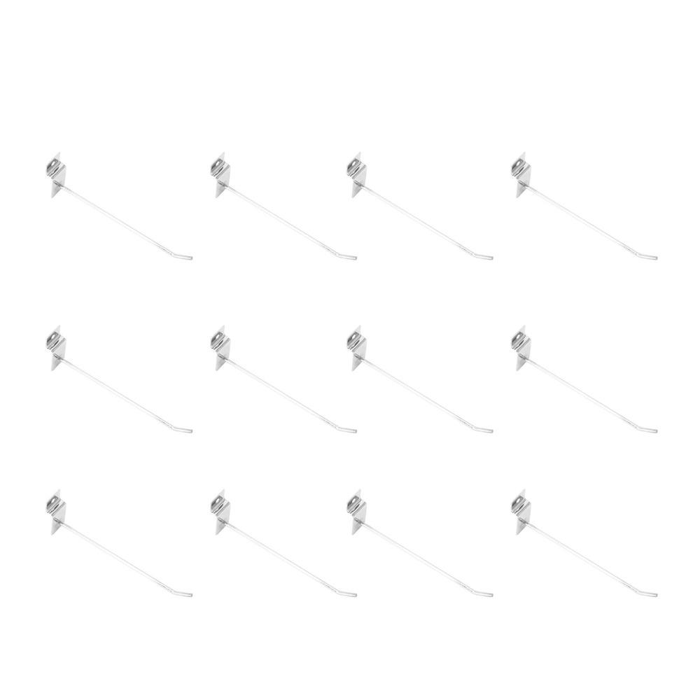 50 PCS Silver Slat Wall Hook Single Wire Design Slat Wall Hanging Hook  Retail Display
