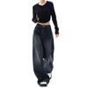 Autumn Spring Vintage Women Wide Leg Jeans Harajuku Baggy Denim Trousers Oversized Streetwear Y2k Autumn Pants