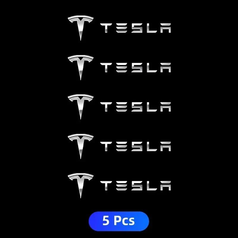 Car Sticker Tesla 10pcs Car 3D Metal Sticker Steering Wheel Interior Sticker For Tesla Model 3 Model S Model Y Roadster SpaceX A