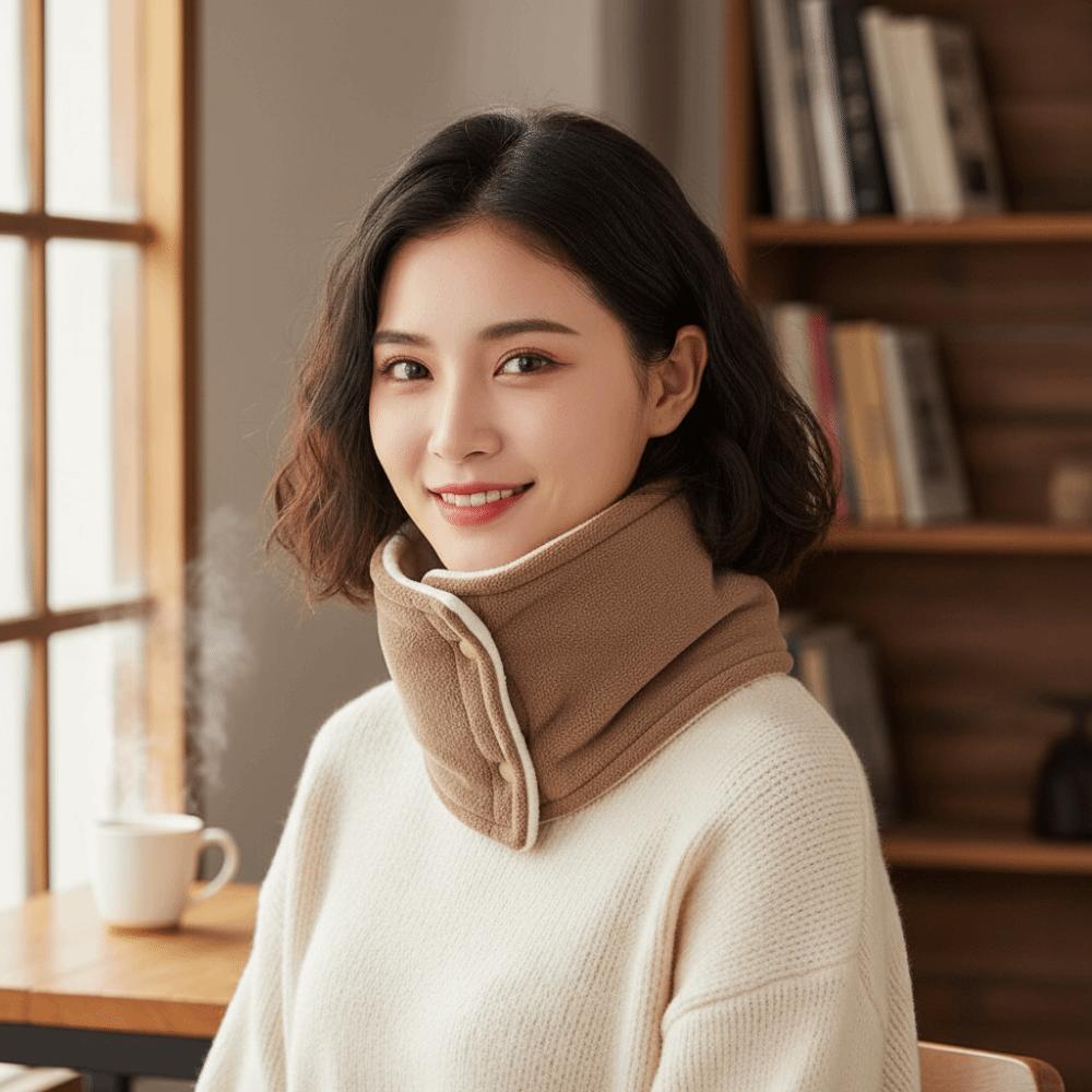 Polar Fleece Fleece Muffler Double-sided Warm Neck Warmer Fashion Winter Knitted Scarf cycling