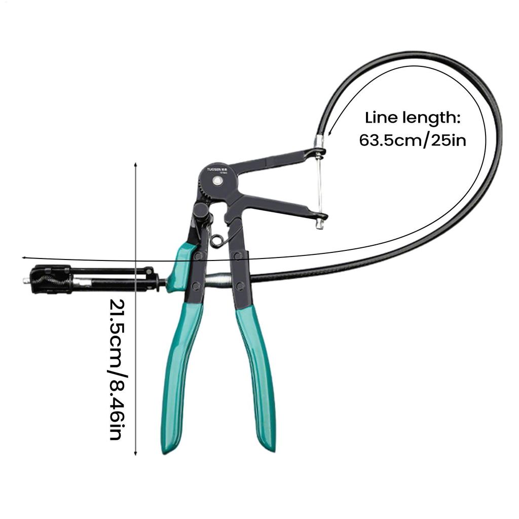 Automotive Fuel and Coolant Hose Clamp Removal Tool, Long-handled Spring-loaded Hose Clamp Remover, Suitable for Automotive Cool