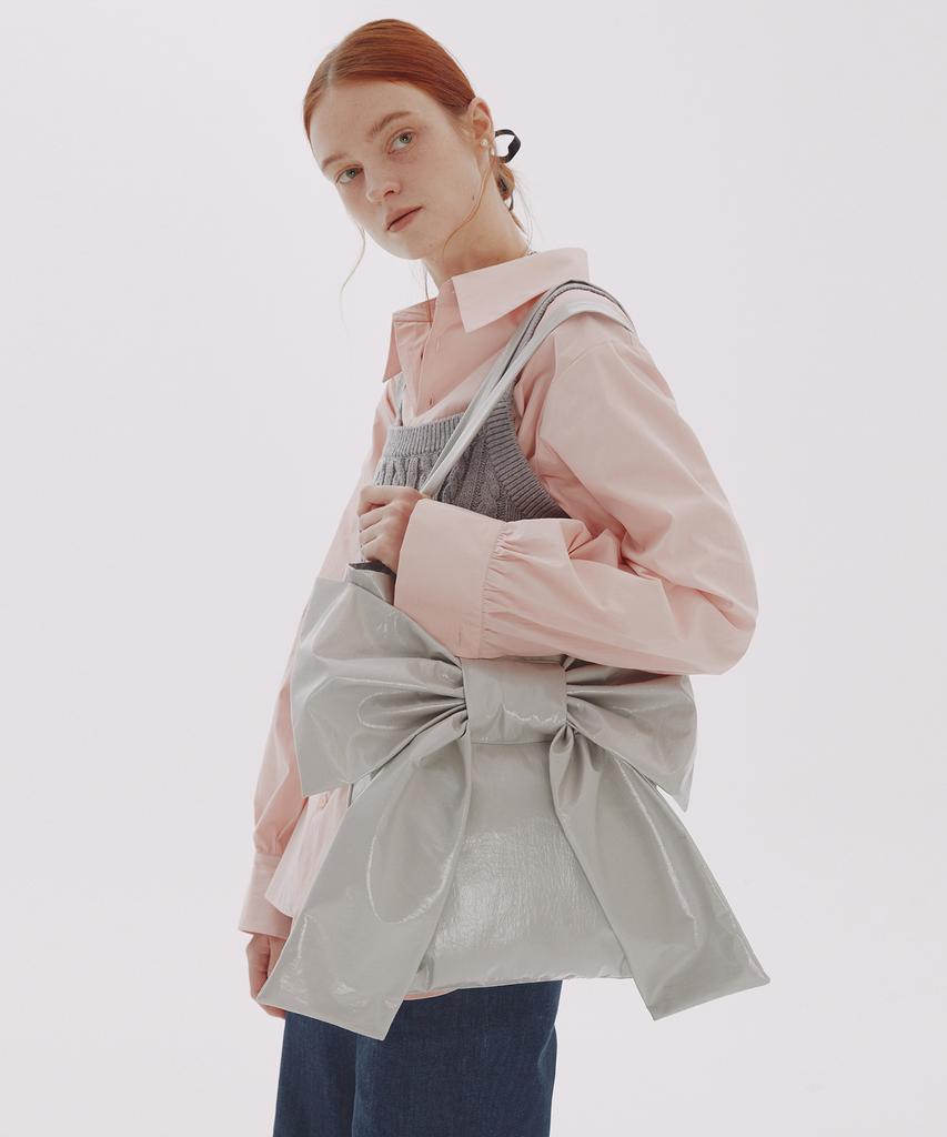Dewedewe Ribbon Shoulder Bag_Gray