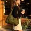 Foldable Travel Organizer Shoulder Bag for Women, Durable PU And Nylon Large Capacity Tote Handbag Bag, Lightweight Portable Shopping Daily Commuting