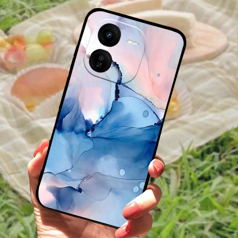 Coque de téléphone pour Vivo IQOO Z9x Luxe Peinte Silicone Arrière pour IQOO Z9x Anti-traces de doigts TPU Souple Coque de Protection