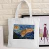 Van Gogh Graphic Cartoon Printed Canvas Shoulder Bag Female Harajuku Ulzzang Shopper Bag